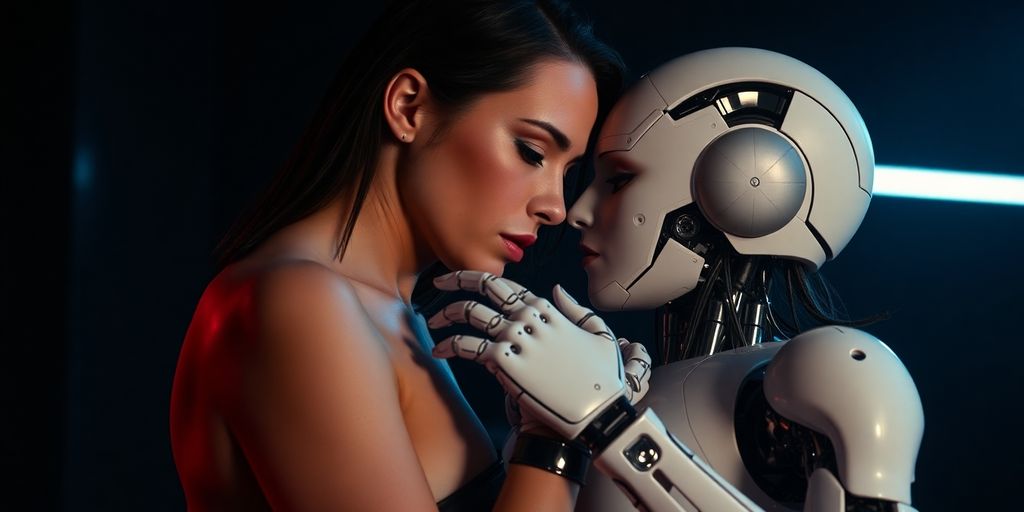 Megan Fox, robot, dimly lit, intimate, suggestive