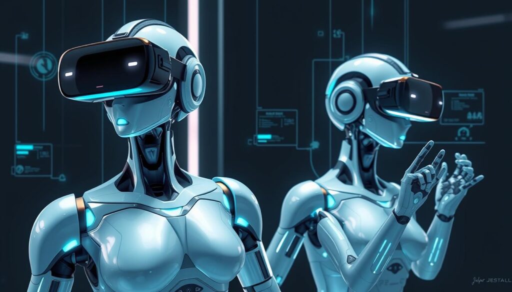 Futuristic concept of next-generation robotic sex toys with VR integration